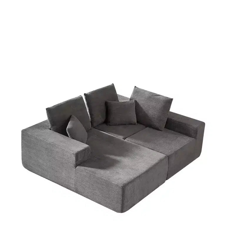 Sofá modular Whisen con chaise longue, sofá tipo nube en forma de L, no requiere montaje