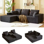 Sofá modular Whisen con chaise longue, sofá tipo nube en forma de L, no requiere montaje