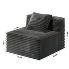 Sofá modular Whisen con chaise longue, sofá tipo nube en forma de L, no requiere montaje