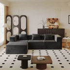 Sofá modular Whisen con chaise longue, sofá tipo nube en forma de L, no requiere montaje