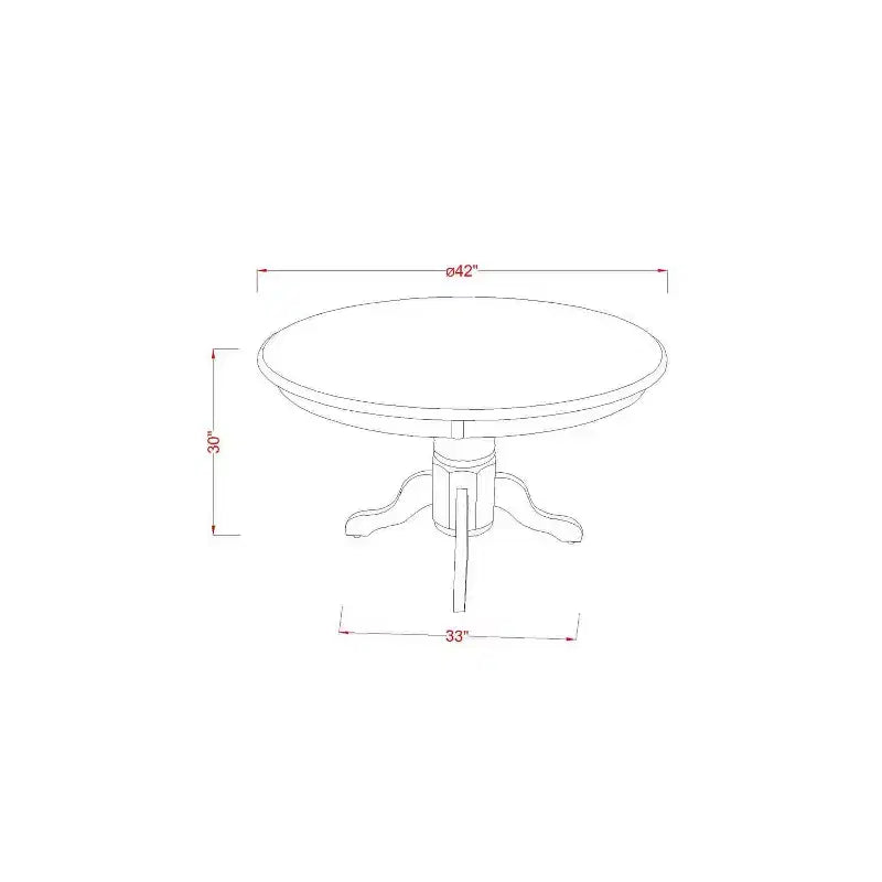 Juego de mesa y sillas de cocina redondas HomeStock, lino blanco, estilo moderno SHGR5-WHI-W