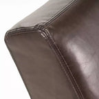 GDFStudio Hobart - Tumbona contemporánea de piel sintética con diseño ergonómico curvo y patas de madera de abedul