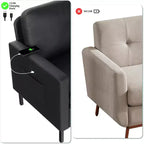 TYBOATLE Juego de Muebles de Sala de Estar de 3 Piezas con USB, Sofá Moderno de 3 Plazas, Sofá de Dos Plazas y Sillón para Espacios Pequeños