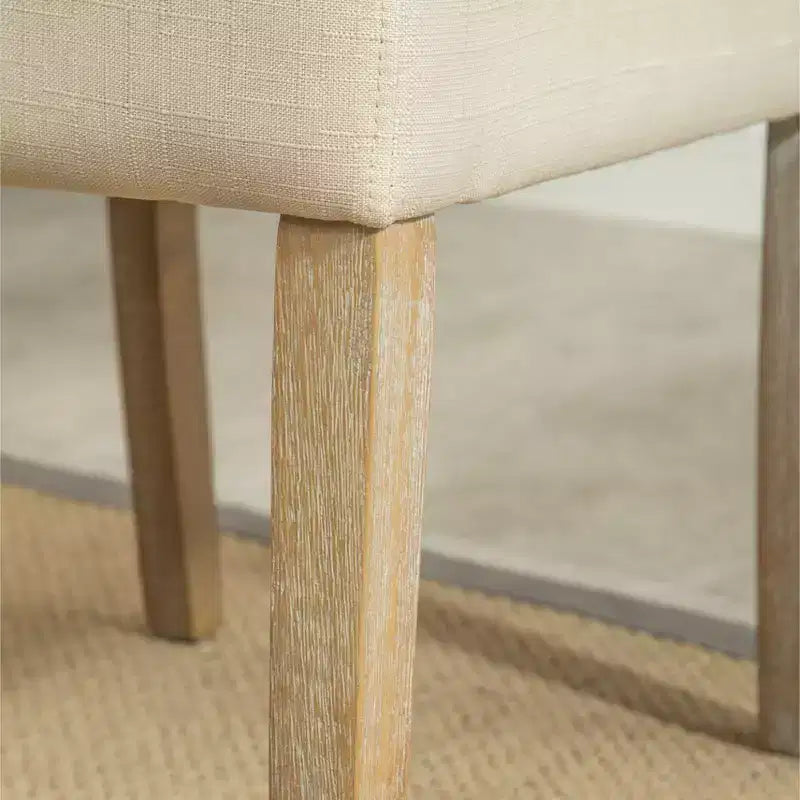 Sillas de comedor Okak modernas de madera maciza con respaldo capitoné, juego de 2, sillas auxiliares de cocina tapizadas con patas de madera natural para sala de estar