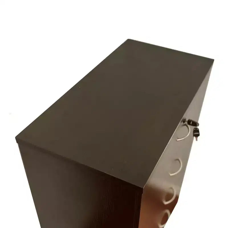 Cómoda moderna Okak Sleek de 5 cajones con rieles metálicos silenciosos y cerradura superior de metal para ropa