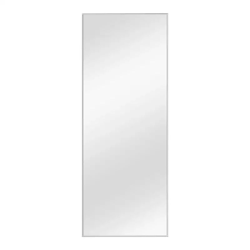 PexFix espejo de pared de cuerpo entero rectangular con marco de metal, de 53,34 cm de ancho x 162,56 cm de alto, espejo de pie en color plateado