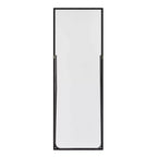 PexFix espejo de pared de cuerpo entero rectangular con marco de metal, de 53,34 cm de ancho x 162,56 cm de alto, espejo de pie en color plateado