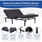 Base de cama ajustable Dyonery actualizada con marco de forma engrosado
