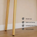 ELECWISH Tocador de Maquillaje de 23.6" con Vetas de Madera con Espejo LED y Taburete - Iluminación de 3 Tonos, Estación de Carga USB, Soporte para Secador de Pelo, Estantes de Almacenamiento