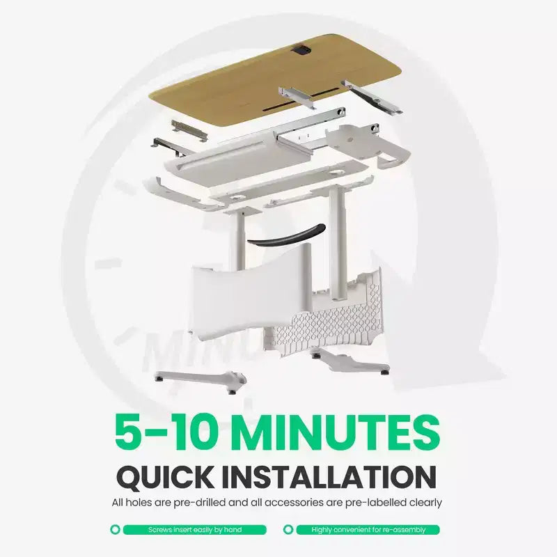 LumiDesk Escritorio Eléctrico Ajustable en Altura Todo en 1 Inteligente, Modular y Ergonómico