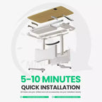 LumiDesk Escritorio Eléctrico Ajustable en Altura Todo en 1 Inteligente, Modular y Ergonómico