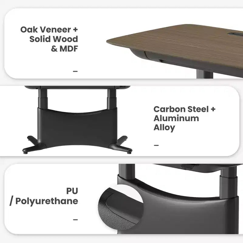 LumiDesk Escritorio Eléctrico Ajustable en Altura Todo en 1 Inteligente, Modular y Ergonómico