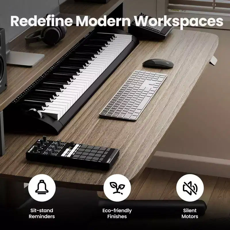 LumiDesk Escritorio Eléctrico Ajustable en Altura Todo en 1 Inteligente, Modular y Ergonómico