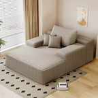 Sofá cama tapizado de gran tamaño 68 x 51, sofás de nube de felpa esponjosa de piel sintética para sala de estar, color camel