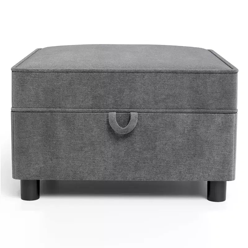 Sofá Seccional Modular con Otomana de Almacenamiento - Cubo de Almacenamiento Gris de 26 para Sala de Estar y Dormitorio