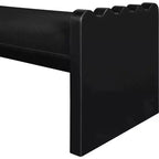 Meridian Furniture, Banco de terciopelo y piel sintética Sonia