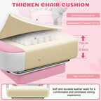 Silla Gaming Hoffree Rosa Linda Ergonómica para Niñas con Reposapiés y Masaje Lumbar