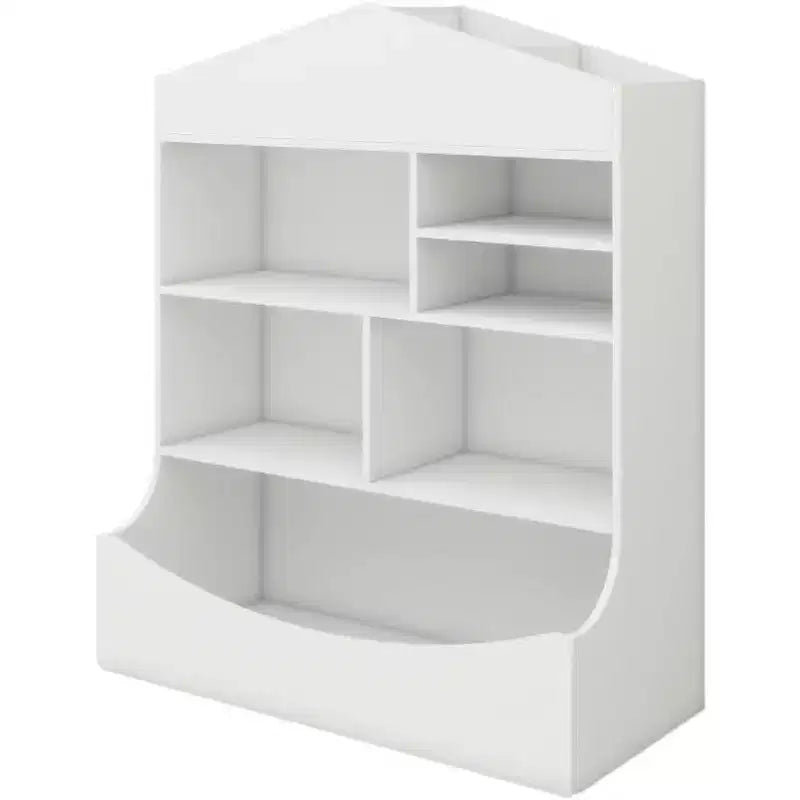 Estantería para libros infantiles y organizador de juguetes, estantería versátil para casa de juegos de niños pequeños, estante para sala de juegos, guardería, habitación de niños, blanco