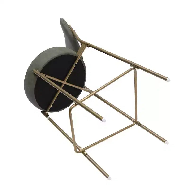 MAYEERTY Juego de 2 taburetes de bar tapizados de 74 cm, taburetes de comedor de piel sintética con patas doradas, sillas redondas modernas verdes para cocina