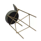 MAYEERTY Juego de 2 taburetes de bar tapizados de 74 cm, taburetes de comedor de piel sintética con patas doradas, sillas redondas modernas verdes para cocina