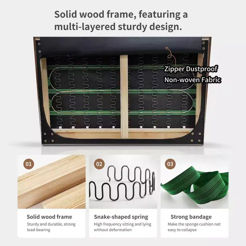 Sofá extralargo de madera maciza color gris claro de estilo de mediados de siglo, 4 plazas, algodón-lino, con detalles de nogal y fundas lavables Gaoyangjiaju, 111.81