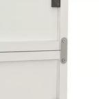 MAYEERTY Estantería de torre multimedia de 8 niveles, estantería estrecha y alta con estantes ajustables para sala de estar del hogar, color blanco