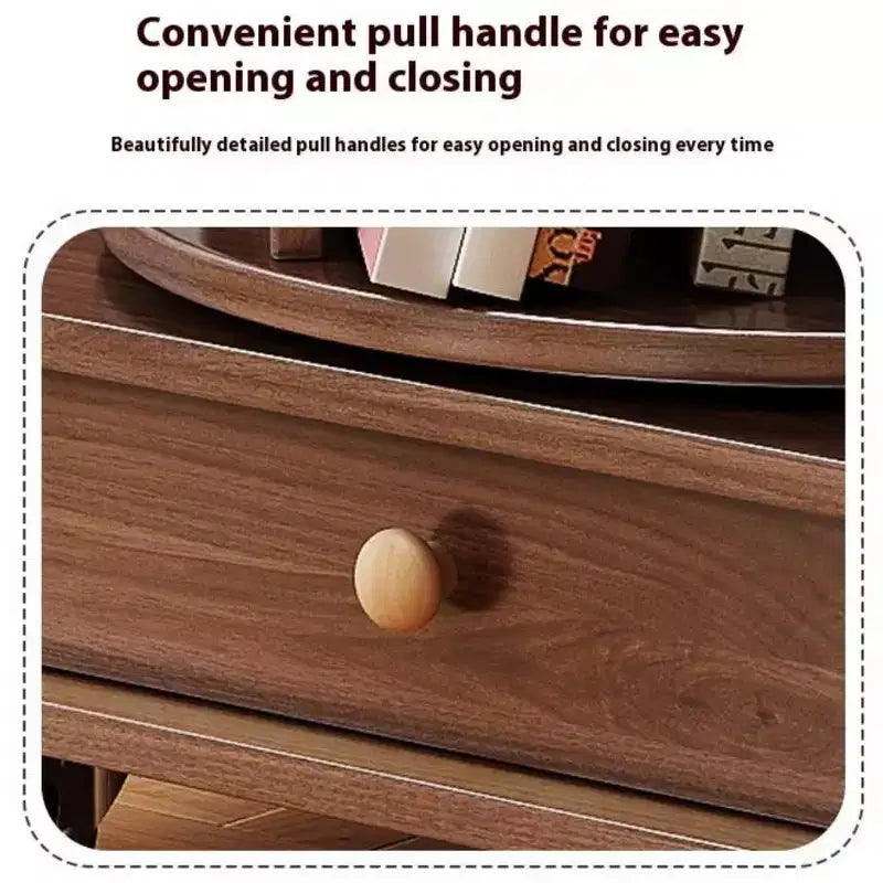 Estantería esquinera MAYEERTY 360 Display de 5 niveles con cajón para espacios pequeños, estante de almacenamiento de pie para sala de estar, color blanco