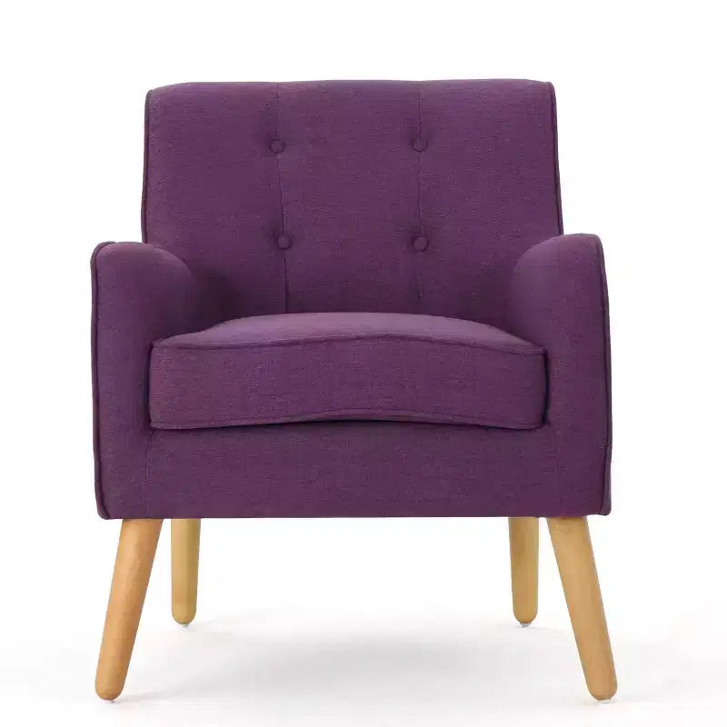 Sillón decorativo tapizado de tela GDFStudio Merel de mediados de siglo moderno