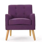 Sillón decorativo tapizado de tela GDFStudio Merel de mediados de siglo moderno