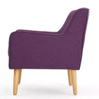 Sillón decorativo tapizado de tela GDFStudio Merel de mediados de siglo moderno