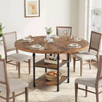 Mesa de comedor redonda GustoWave de 47.2 pulgadas para 4 personas