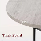 Mesa de comedor redonda GustoWave de 47.2 pulgadas para 4 personas