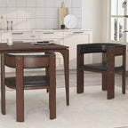 Dining Chair Set of 3,Modern Kitchen Chairs with Wood Frame & Curved Backrest for KitchenDining RoomLiving Room