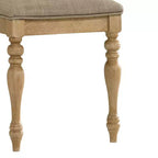 Banco de comedor tapizado Roundhill Furniture Verta de madera maciza, acabado roble claro