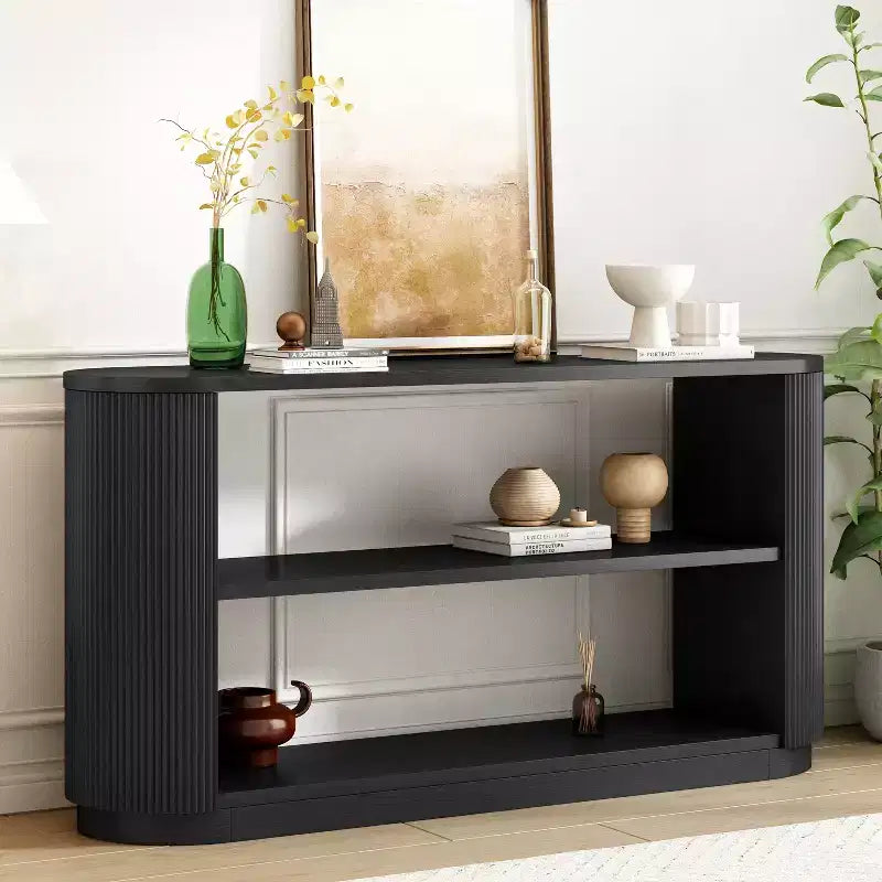 Mesa consola multifuncional moderna Brad para entrada con estantes abiertos de Christopher Knight Home