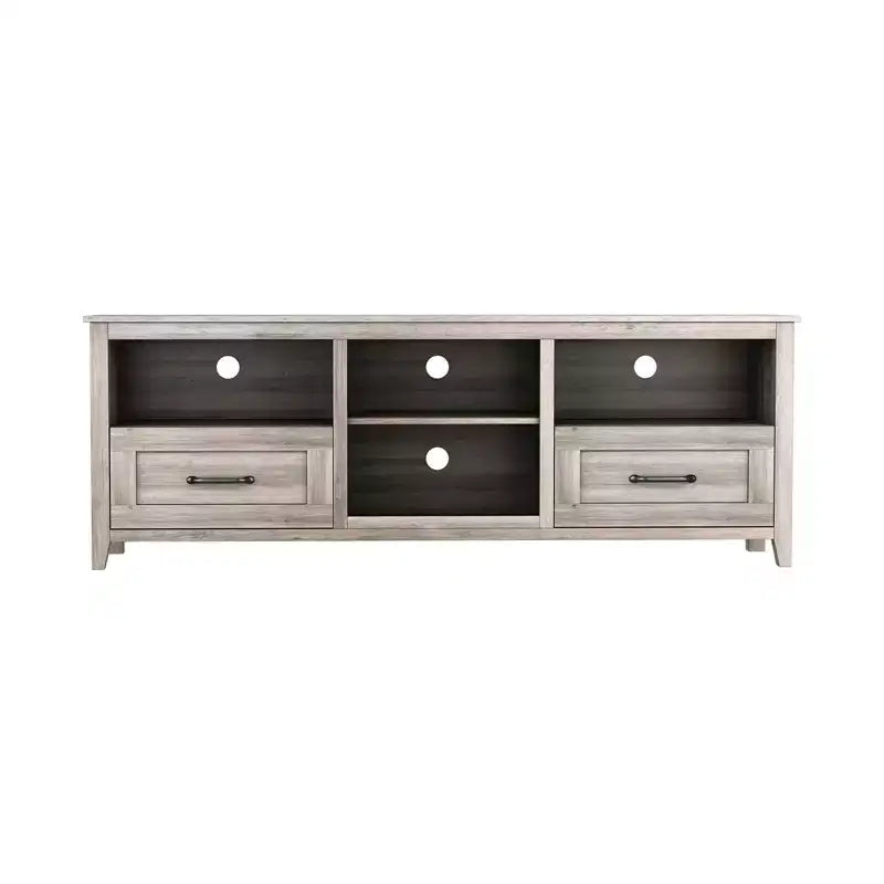 Mueble de TV TROPOW para televisores de hasta 70 pulgadas, centro de entretenimiento, consola multimedia con cajones, estante abierto, amplio espacio de almacenamiento, aparador de cocina