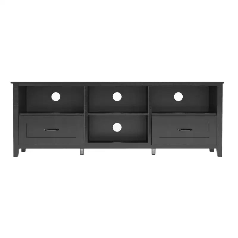Mueble de TV TROPOW para televisores de hasta 70 pulgadas, centro de entretenimiento, consola multimedia con cajones, estante abierto, amplio espacio de almacenamiento, aparador de cocina
