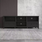 Mueble de TV TROPOW para televisores de hasta 70 pulgadas, centro de entretenimiento, consola multimedia con cajones, estante abierto, amplio espacio de almacenamiento, aparador de cocina