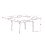 Mesa rectangular HomeStock de 36 x 54 con 2 hojas abatibles