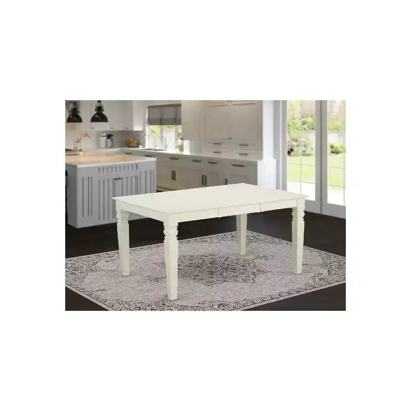 HomeStock en mesa de comedor rectangular con extensión de 18 pulgadas
