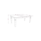 HomeStock en mesa de comedor rectangular con extensión de 18 pulgadas