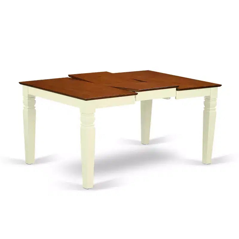 HomeStock en mesa de comedor rectangular con extensión de 18 pulgadas