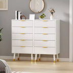 5 Drawer Dresser for Bedroom, Modern Closet Dressers Chest of Drawers, Storage Dresser Chest Cabinet Organizer Unit, Dresser for Bedroom(2PCS)