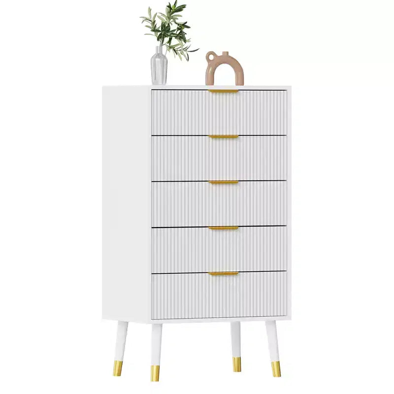 Cómoda de 5 cajones para dormitorio, Cómodas modernas para armario, Cómoda de almacenamiento, Mueble organizador con cajones, Cómoda para dormitorio (2 unidades)