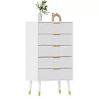 Cómoda de 5 cajones para dormitorio, Cómodas modernas para armario, Cómoda de almacenamiento, Mueble organizador con cajones, Cómoda para dormitorio (2 unidades)