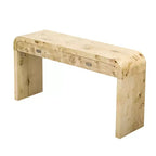 Mesa Consola Arqueada con Almacenamiento, Mesa de Entrada de Madera Minimalista con Cajones para el Recibidor