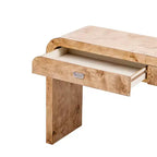 Mesa Consola Arqueada con Almacenamiento, Mesa de Entrada de Madera Minimalista con Cajones para el Recibidor