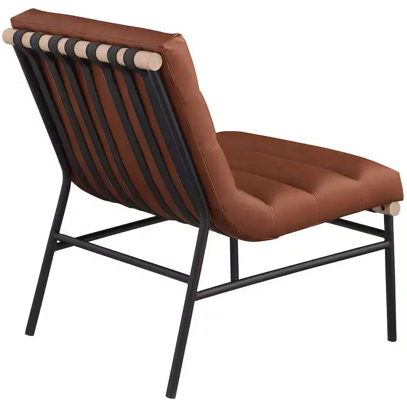 Meridian Furniture, Sillón decorativo de piel vegana Burke