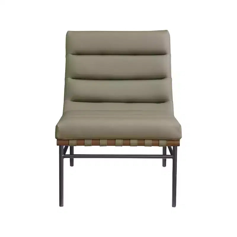 Meridian Furniture, Sillón decorativo de piel vegana Burke