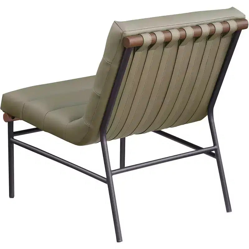 Meridian Furniture, Sillón decorativo de piel vegana Burke
